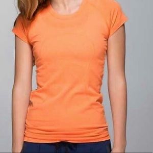 LULULEMON RUN SWIFTLY ORANGE SHIRT